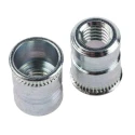 POP Passivated Zinc Plated Stainless Steel Threaded Insert, Size M6, Flange Diameter 10.16 mm, Depth 13.08 mm 623-5634