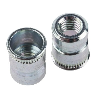 POP Passivated Zinc Plated Stainless Steel Threaded Insert, Size M6, Flange Diameter 10.16 mm, Depth 13.08 mm 623-5634