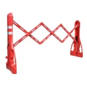 RS PRO White, Red Folding Safety Barrier Polypropylene 2.4m Length 1m Height Model 625-0942