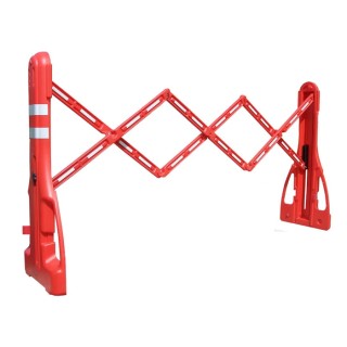 RS PRO White, Red Folding Safety Barrier Polypropylene 2.4m Length 1m Height Model 625-0942