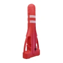 RS PRO White, Red Folding Safety Barrier Polypropylene 2.4m Length 1m Height Model 625-0942
