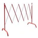 RS PRO Red and White Steel Folding Safety Barrier 1.08m Height 2.3m Width 625-0970