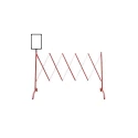 RS PRO Red and White Steel Folding Safety Barrier 1.08m Height 2.3m Width 625-0970