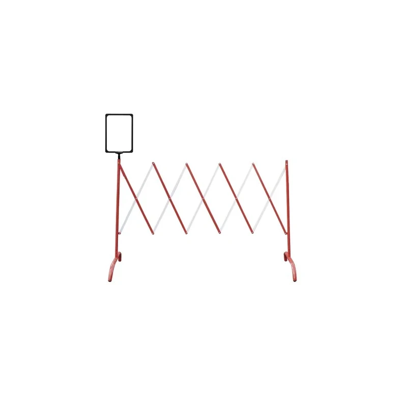 RS PRO Red and White Steel Folding Safety Barrier 1.08m Height 2.3m Width 625-0970