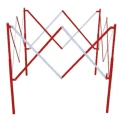 RS PRO Steel Folding Safety Barrier White and Red 1.08 m Height 1.3 m Width 625-0958