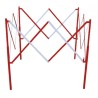 RS PRO Steel Folding Safety Barrier White and Red 1.08 m Height 1.3 m Width 625-0958