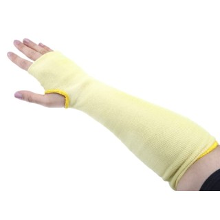 Polyco Healthline Kevlar Yellow Reusable Cut Resistant Arm Protector, Knitted Cuff, One Size 7550