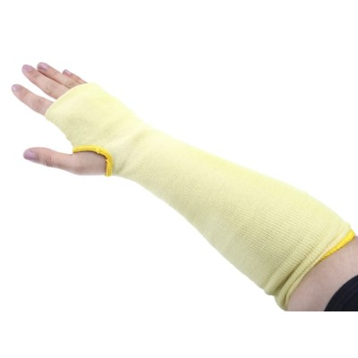 Polyco Healthline Kevlar Yellow Reusable Cut Resistant Arm Protector, Knitted Cuff, One Size 7550