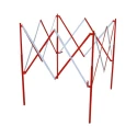 RS PRO Steel Folding Safety Barrier White and Red 1.08 m Height 1.3 m Width 625-0958