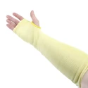 Polyco Healthline Kevlar Yellow Reusable Cut Resistant Arm Protector, Knitted Cuff, One Size 7550