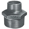 Georg Fischer Black Malleable Iron Fitting Nipple Male BSPT 3/4 in to Male British Standard Parallel 1/2 in 770245122