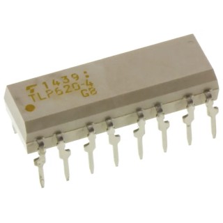 Toshiba AC Input 4-Channel Optocoupler Through Hole 16-Pin PDIP TLP620-4(F)