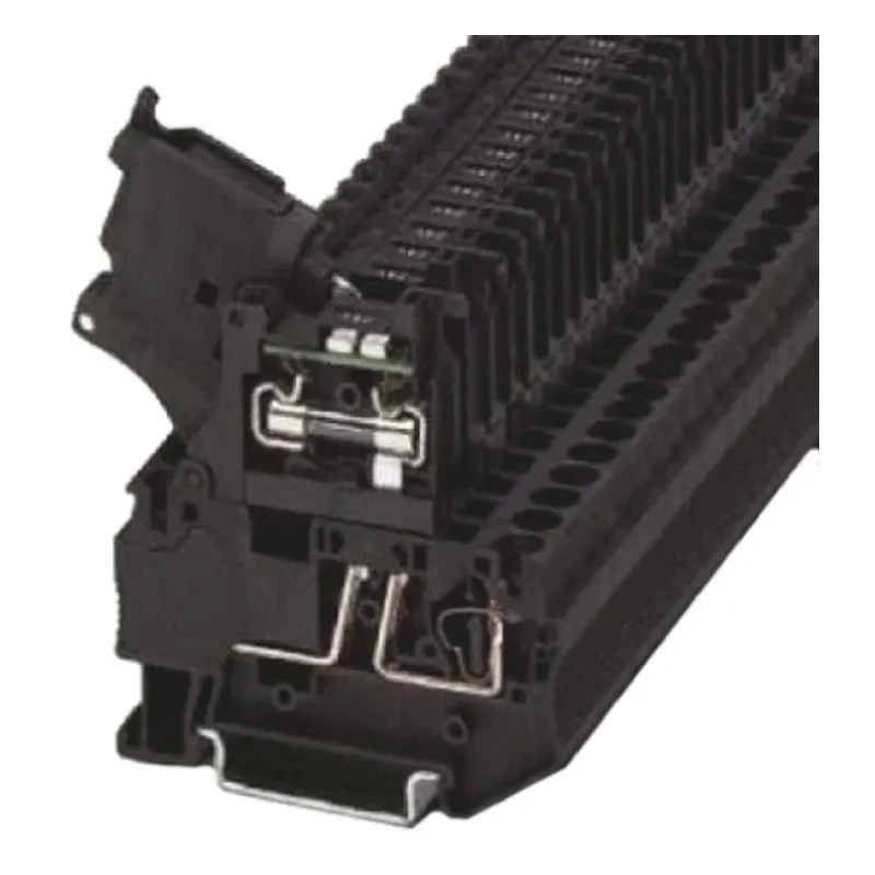 Phoenix Contact Clipline Series Fused DIN Rail Terminal Black 24V 6.3A 1-Level 2-Position Spring Cage 3036547