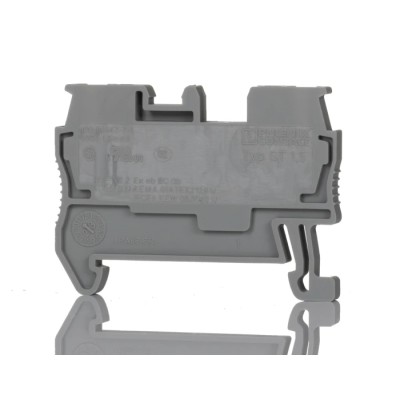 Phoenix Contact Feed Through Terminal Block Grey 0.08mm² to 1.5mm² 17.5A 500V Spring Cage Termination ST1.5 Series 3031076