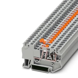Phoenix Contact ST 4-MT Series Knife Disconnect Terminal Block Grey, 0.08mm² to 6 mm², 1-Level, Spring Cage, 20A 3038875