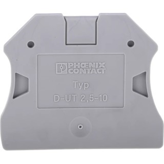 Phoenix Contact D-UT 2.5/10 Series End Cover for DIN Rail Terminal Blocks 3047028