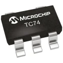 Microchip Digital Output Temperature Sensor Surface Mount SMBus Serial-I2C ±2°C 5-Pin SOT-23 TC74A0-5.0VCTTR