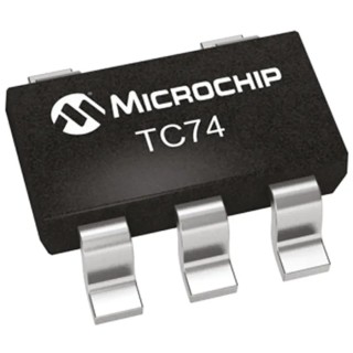 Microchip Digital Output Temperature Sensor Surface Mount SMBus Serial-I2C ±2°C 5-Pin SOT-23 TC74A0-5.0VCTTR