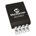 Microchip Digital Output Temperature Transducer, Surface Mount, Serial-I2C SMBus Interface, ±0.5°C Accuracy, 8-Pin MCP9803