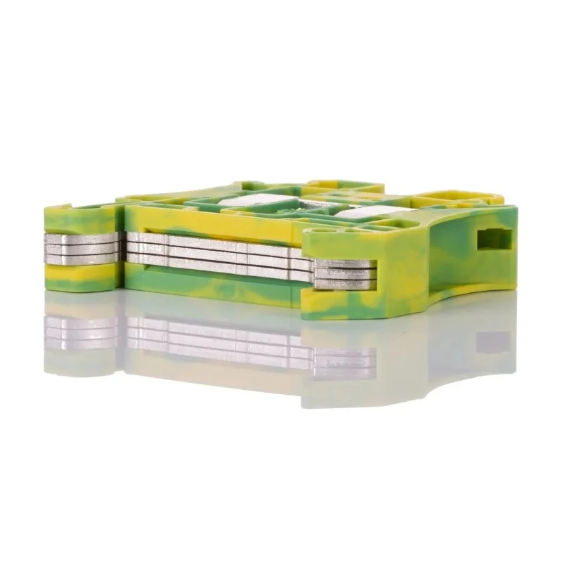 Phoenix Contact UT 10-PE Series Earth Terminal Block Green Yellow 0.5mm² to 16mm² 1-Level Screw Termination 76A 8kV 3044173