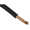 RS PRO Black 16 mm² Hook Up Wire, 6 AWG, 115 x 0.4 mm Core Strands, 100 m Length, 600 V, Polyvinyl Chloride Jacket 628-5342