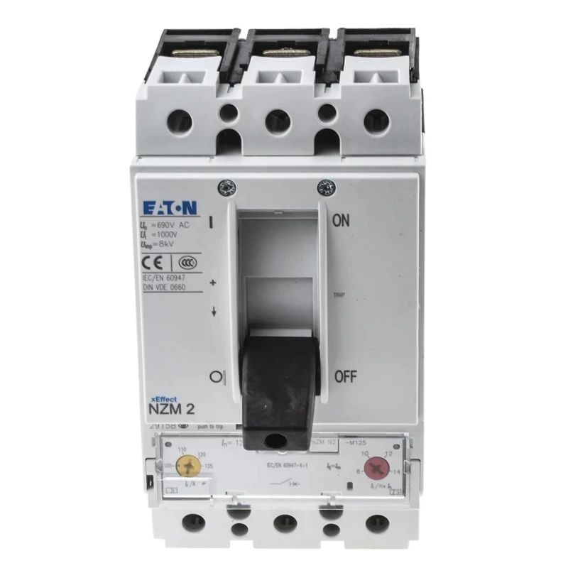 Eaton xEnergy Molded Case Circuit Breaker 1-Pole 125A Breaking Capacity 50 kA Fixed 265723 NZMN2-M125