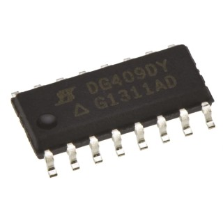 Vishay Analogue Switch 2 CMOS Dual 4:1 Multiplexer 16-Pin SOIC DG409DY-E3