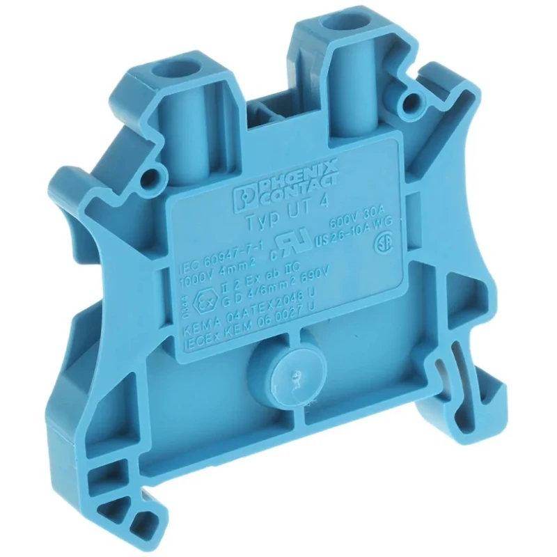 Phoenix Contact Feed Through Terminal Block Blue 0.14mm² to 4mm², 32A, 1-Level, Screw Termination, ATEX Certified 3044115