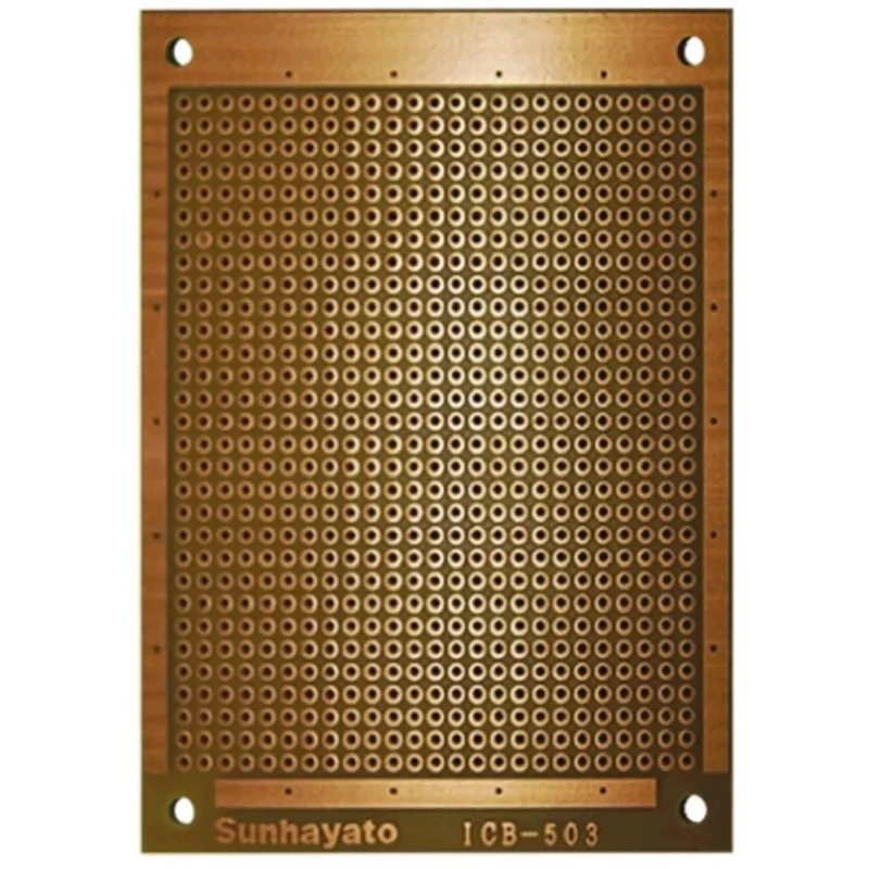 Sunhayato Matrix Board FR1 with 1 mm Holes, 2.54 mm Pitch, 95 mm Length, 72 mm Width ICB-503
