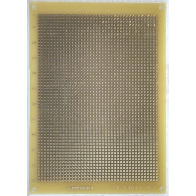 Sunhayato 2 Matrix Board FR4 Epoxy Glass Fabric Laminate 1.6mm Thickness 1mm Hole Diameter 138mm x 95mm ICB-97GHD-PBF