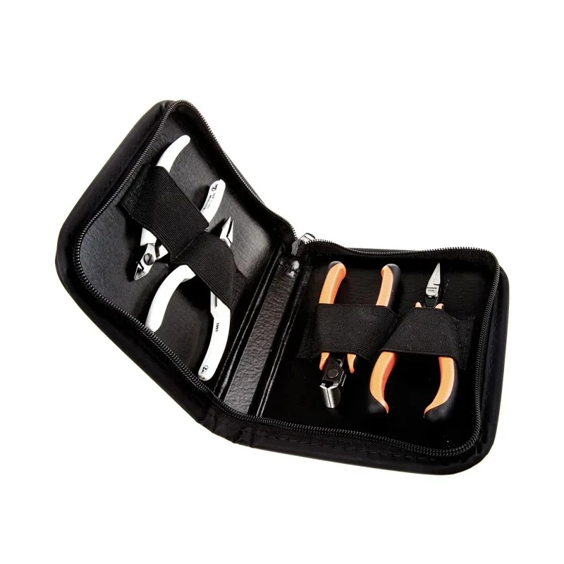 RS PRO Professional 4-Piece Plier Set with Cutters, Flat Nose, Half Round Nose Pliers, and Pincers 631-9114