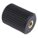 RS PRO Black Thermoplastic Knurled Clamping Knob, Threaded Hole, 25 mm Diameter 631-9091