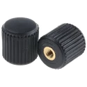 RS PRO Black Polyamide 6 Knurled Clamping Knob Threaded Hole 20 mm Diameter 631-9108