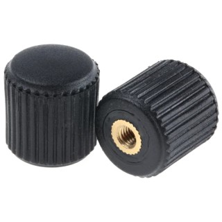 RS PRO Black Polyamide 6 Knurled Clamping Knob Threaded Hole 20 mm Diameter 631-9108