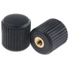 RS PRO Black Polyamide 6 Knurled Clamping Knob Threaded Hole 20 mm Diameter 631-9108