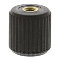 RS PRO Black Polyamide 6 Knurled Clamping Knob Threaded Hole 20 mm Diameter 631-9108