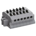 Sato Parts Non-Fused Terminal Block 10-Way, 16 AWG, 26 AWG Wire Size, 10A Current, Screwless, Nylon, 300V ML-1700-A-10P