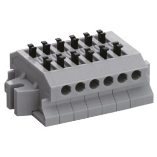 Sato Parts Non-Fused Terminal Block 10-Way, 16 AWG, 26 AWG Wire Size, 10A Current, Screwless, Nylon, 300V ML-1700-A-10P