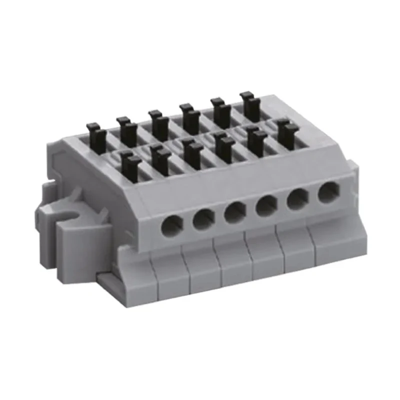 Sato Parts Non-Fused Terminal Block 10-Way, 16 AWG, 26 AWG Wire Size, 10A Current, Screwless, Nylon, 300V ML-1700-A-10P