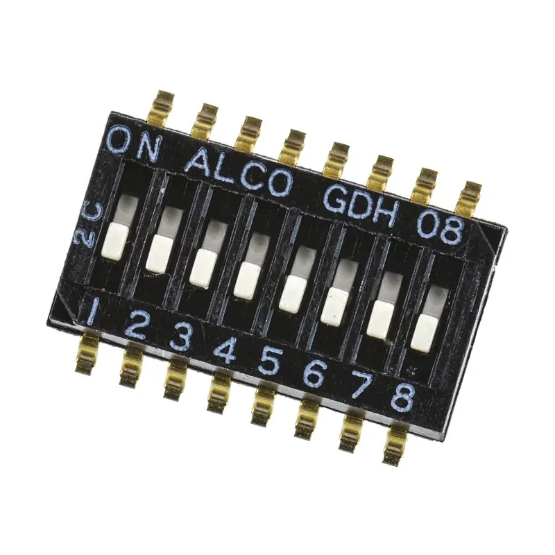 TE Connectivity Slide Rotary Coded DIP Switch with Slide Actuator, 100mΩ Contact Resistance, 100 MΩ Insulation GDH08S04