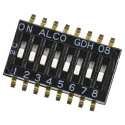 TE Connectivity Slide Rotary Coded DIP Switch with 100mΩ Contact Resistance, 100 MΩ Insulation Resistance GDH08S04
