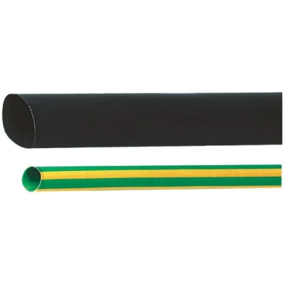 HellermannTyton Heat Shrink Tubing, Black 24 mm Sleeve Diameter x 1m Length 3:1 Shrink Ratio 319-02400 TREDUX-24/8-PO-X-BK