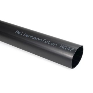 HellermannTyton Black Heat Shrink Tubing 13 mm Sleeve Diameter x 1m Length 3.5:1 Ratio TREDUX-HA47