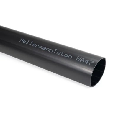 HellermannTyton Black Heat Shrink Tubing 13 mm Sleeve Diameter x 1m Length 3.5:1 Ratio TREDUX-HA47