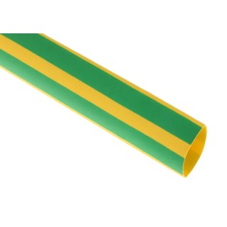 HellermannTyton Heat Shrink Tubing Green Yellow 12 mm Sleeve Diameter 1m Length 3:1 Ratio 319-01207 TREDUX-12/4-PO-X-GNYE