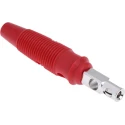 Hirschmann Test & Measurement Red Male Banana Plug, 4 mm Connector, Screw Termination, 60V dc, 16A, Nickel Plating 930726101