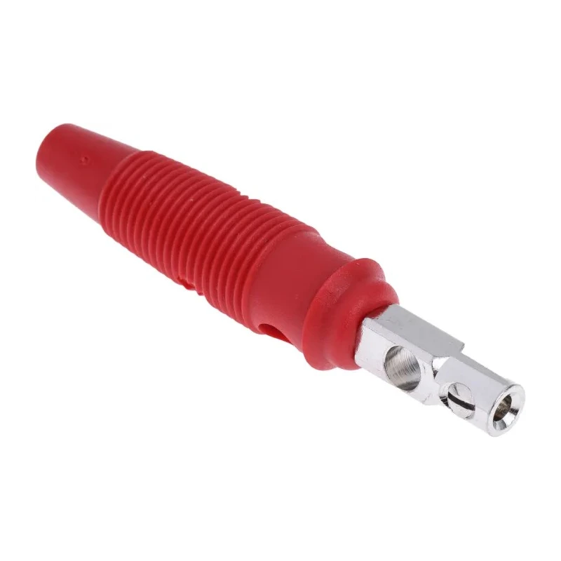 Hirschmann Test & Measurement Red Male Banana Plug, 4 mm Connector, Screw Termination, 60V dc, 16A, Nickel Plating 930726101