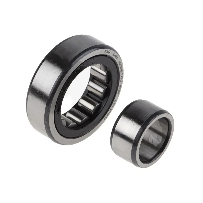 FAG Cylindrical Roller Bearing 20 mm ID, 47 mm OD, Race Width 14 mm, Open End Type NU204-E-XL-TVP2