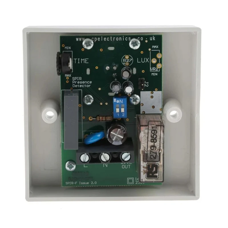 RS PRO Passive Infrared PIR Sensor 240V AC Surface Mount ABS 86x86x19mm 279-8591