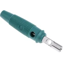 RS PRO Green Male Banana Plug 4 mm Connector Screw Termination 60V dc 16A Nickel Plating 930726104